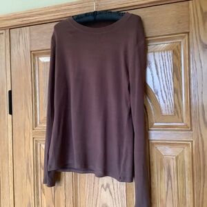 Chocolate Brown Long Sleeve Top/Ladies
